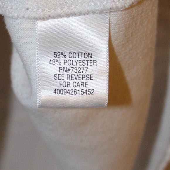 Sonoma Long Sleeve Crew Neck Cream Tan Print Sz S - Picture 4 of 5